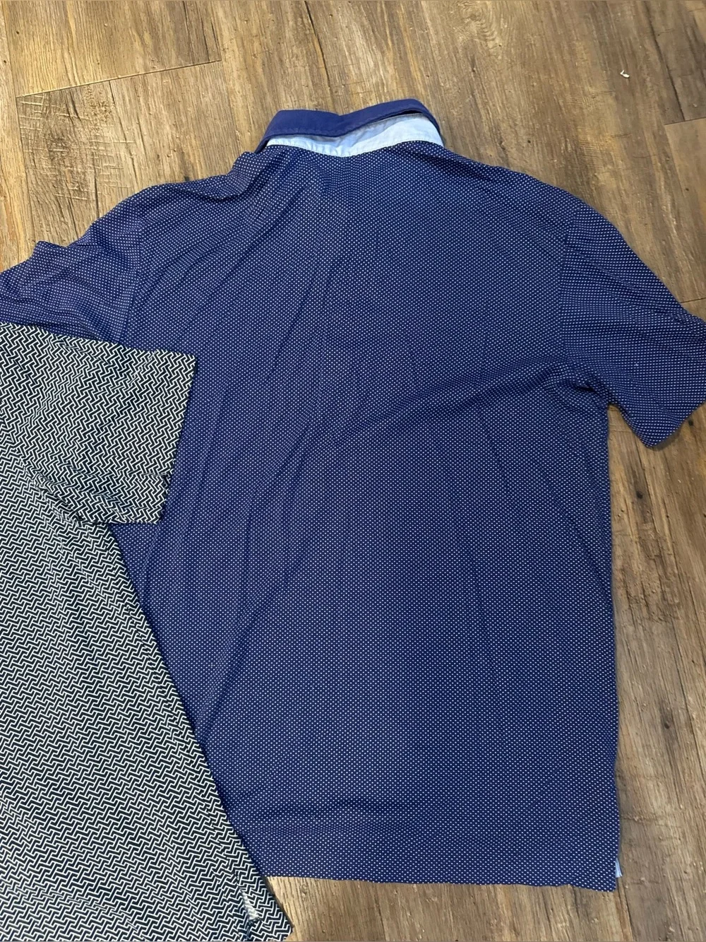 Polo Golf Ralph Lauren Polo Blue Geometric Performance Cotton Shirt Sz L (2)